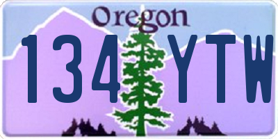 OR license plate 134YTW