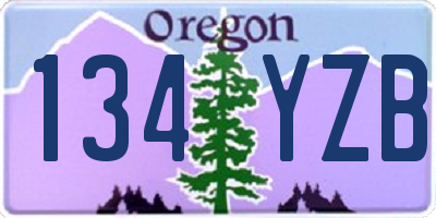 OR license plate 134YZB
