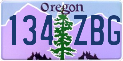 OR license plate 134ZBG