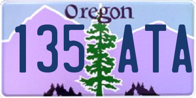 OR license plate 135ATA