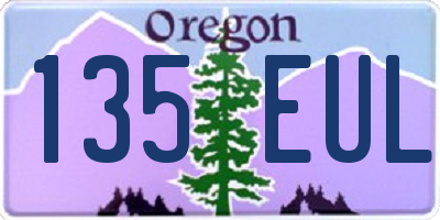 OR license plate 135EUL