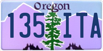 OR license plate 135ITA