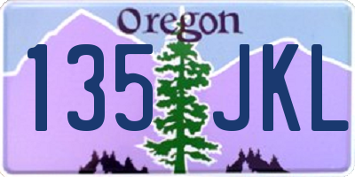 OR license plate 135JKL