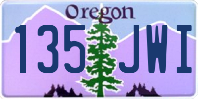 OR license plate 135JWI