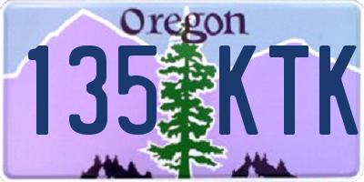 OR license plate 135KTK