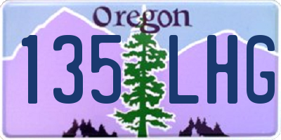 OR license plate 135LHG