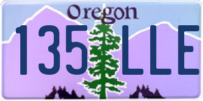 OR license plate 135LLE