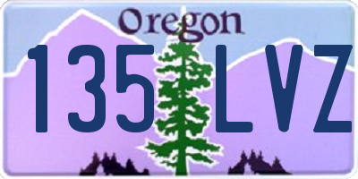 OR license plate 135LVZ