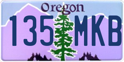 OR license plate 135MKB