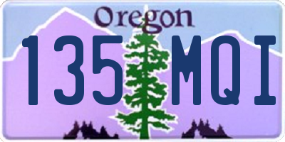 OR license plate 135MQI