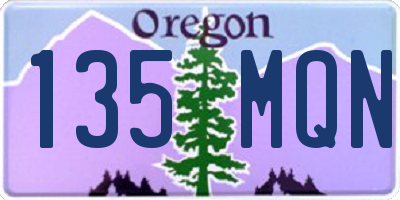 OR license plate 135MQN