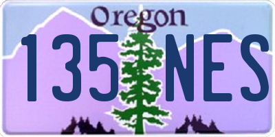 OR license plate 135NES