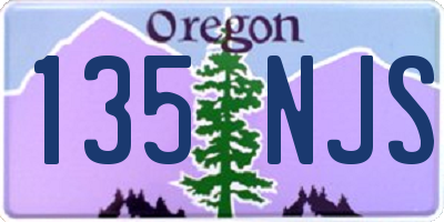 OR license plate 135NJS