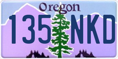 OR license plate 135NKD