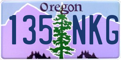 OR license plate 135NKG