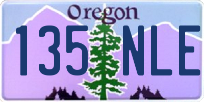 OR license plate 135NLE