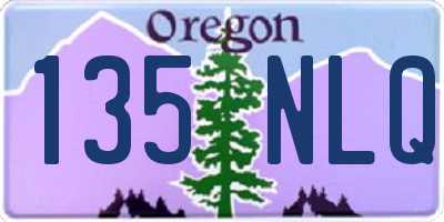 OR license plate 135NLQ