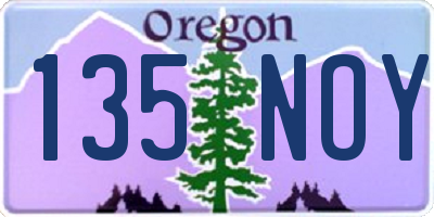 OR license plate 135NOY
