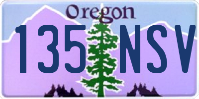 OR license plate 135NSV