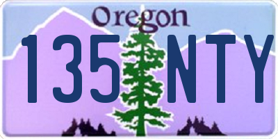 OR license plate 135NTY