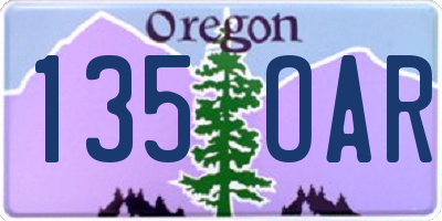 OR license plate 135OAR