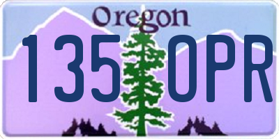 OR license plate 135OPR