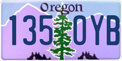 OR license plate 135OYB