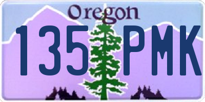 OR license plate 135PMK