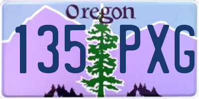 OR license plate 135PXG