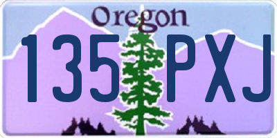 OR license plate 135PXJ