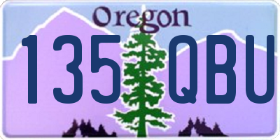 OR license plate 135QBU