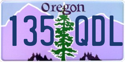 OR license plate 135QDL