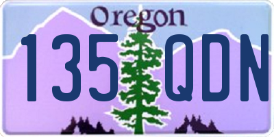 OR license plate 135QDN