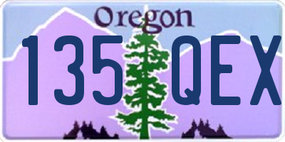 OR license plate 135QEX