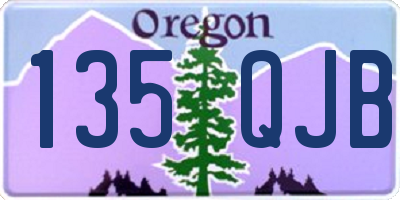 OR license plate 135QJB
