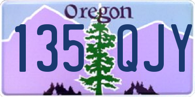 OR license plate 135QJY