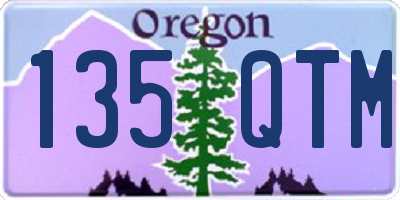 OR license plate 135QTM