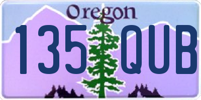 OR license plate 135QUB