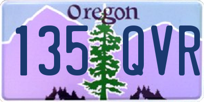 OR license plate 135QVR