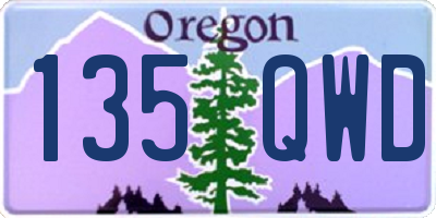 OR license plate 135QWD