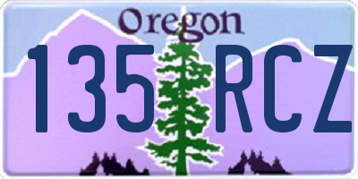 OR license plate 135RCZ