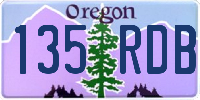OR license plate 135RDB