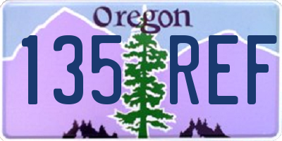 OR license plate 135REF