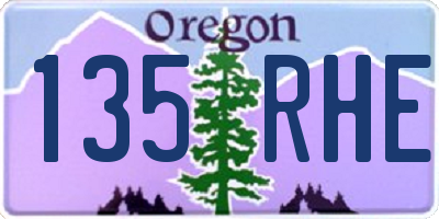 OR license plate 135RHE