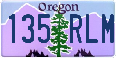 OR license plate 135RLM