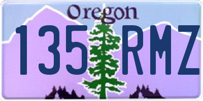 OR license plate 135RMZ