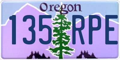 OR license plate 135RPE