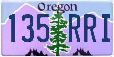 OR license plate 135RRI