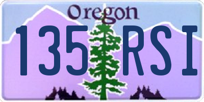 OR license plate 135RSI