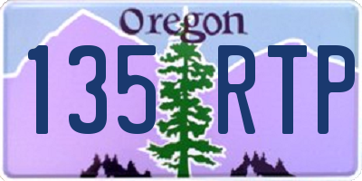 OR license plate 135RTP